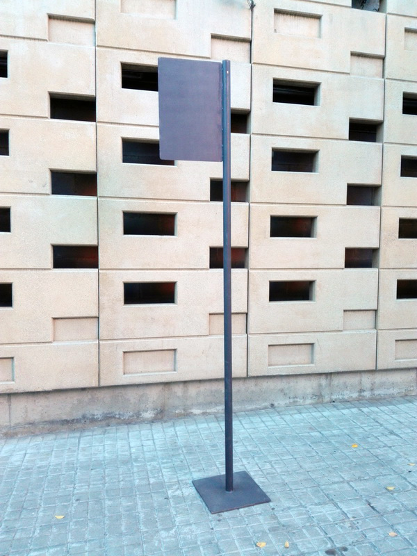 poste parada bus+cartel 60x40 metal 276x45-40x40 (45eu.) 1u